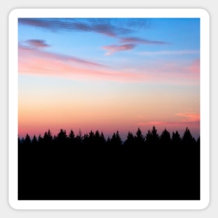 Cotton Candy Forest Sunset Sticker